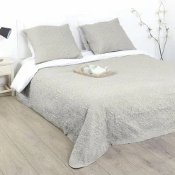 Couvre-Lit Et Édredon|ATMOSPHERA Boutis et taies d'oreiller (240 x 260 cm) Arabesque Lin