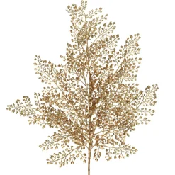 Branches Artificielles|KAEMINGK Branche de feuilles (H68 cm) Peuplier pailleté Or