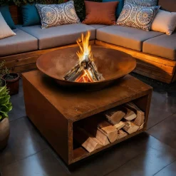 Brasero|#N/A Brasero de jardin (D75 x H58 cm) Moderna Rouille