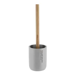 Accessoire Wc|TENDANCE Brosse WC polyrésine Purebamboo Gris clair