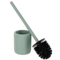 Accessoire Wc|TENDANCE Brosse WC Timeless Strié Vert Eucalyptus