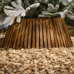 Cache Pied Sapin|EMINZA Cache pied de sapin (D57 cm) Paulownia Bois Naturel