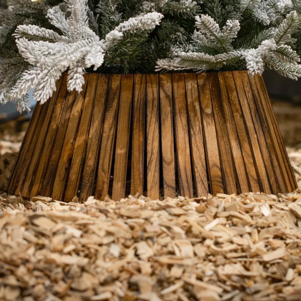 Cache Pied Sapin|EMINZA Cache pied de sapin (D70 cm) Paulownia Bois Naturel