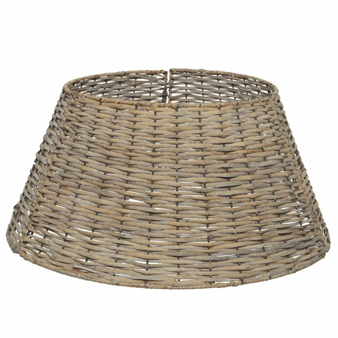 Cache Pied Sapin|EMINZA Cache pied de sapin en osier (D70 cm) Saule tressé vieilli Gris