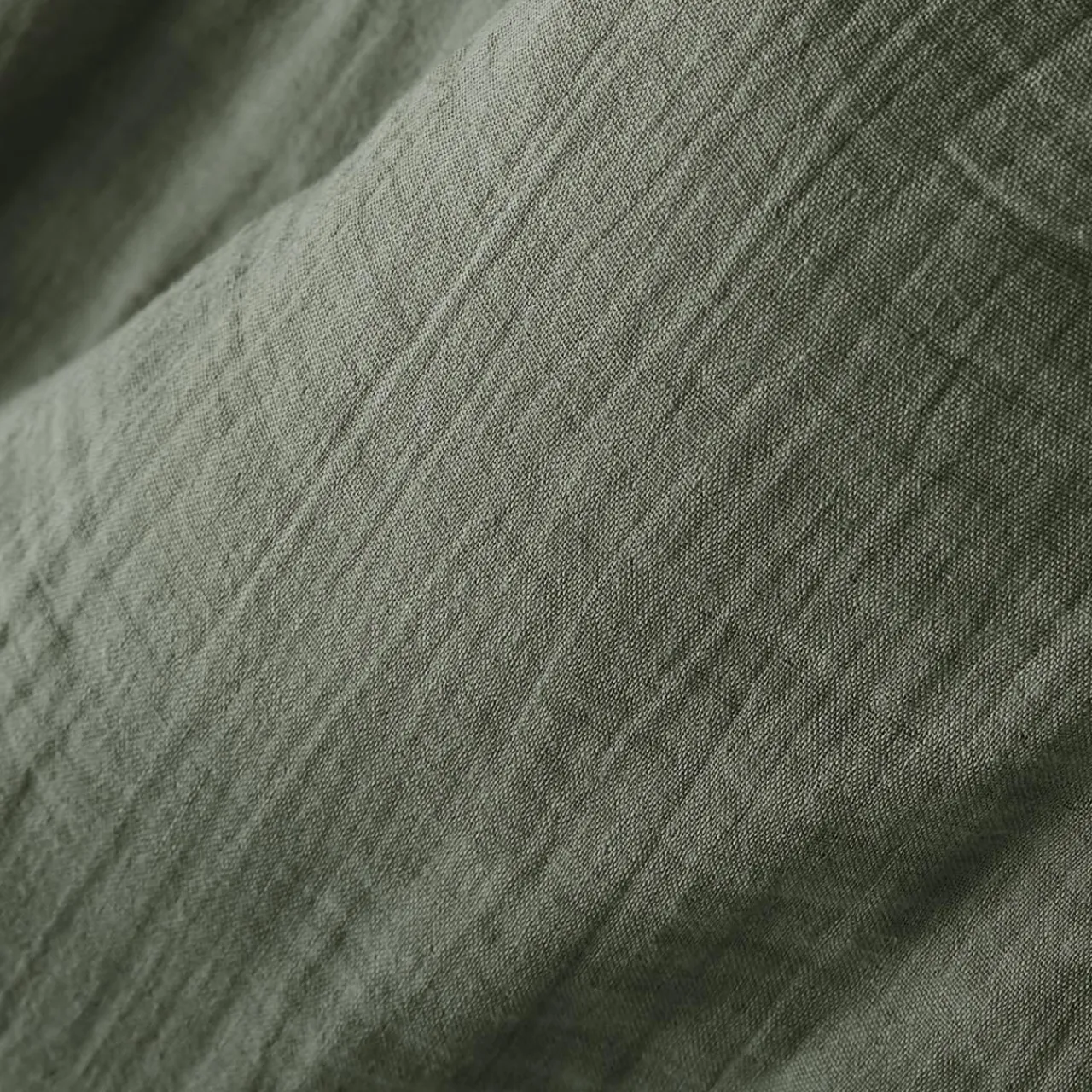 Protection De Literie|EMINZA Cache-sommier Gaze de coton (160 x 200 cm) Gaïa Vert romarin