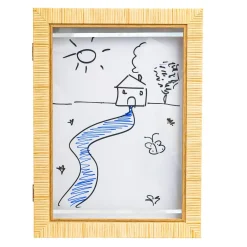 Toile, Cadre, Déco Murale|Atmosphera cru017dateur d'intu017drieur for kids Cadre à dessin mural A4 Théa Beige