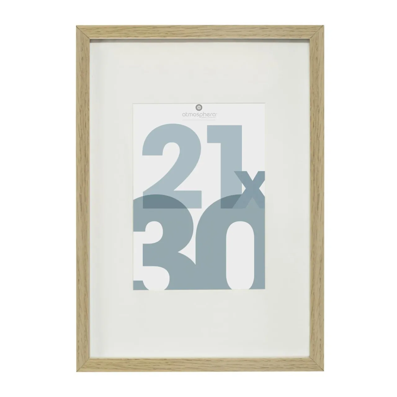 Toile, Cadre, Déco Murale|ATMOSPHERA Cadre photo (21 x 30 cm) Manu bois naturel Beige