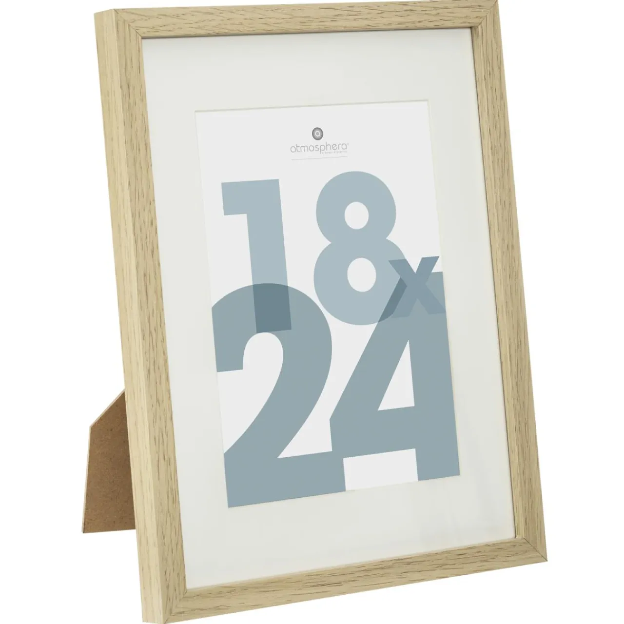 Toile, Cadre, Déco Murale|ATMOSPHERA Cadre photo (18 x 24 cm) Manu bois Naturel