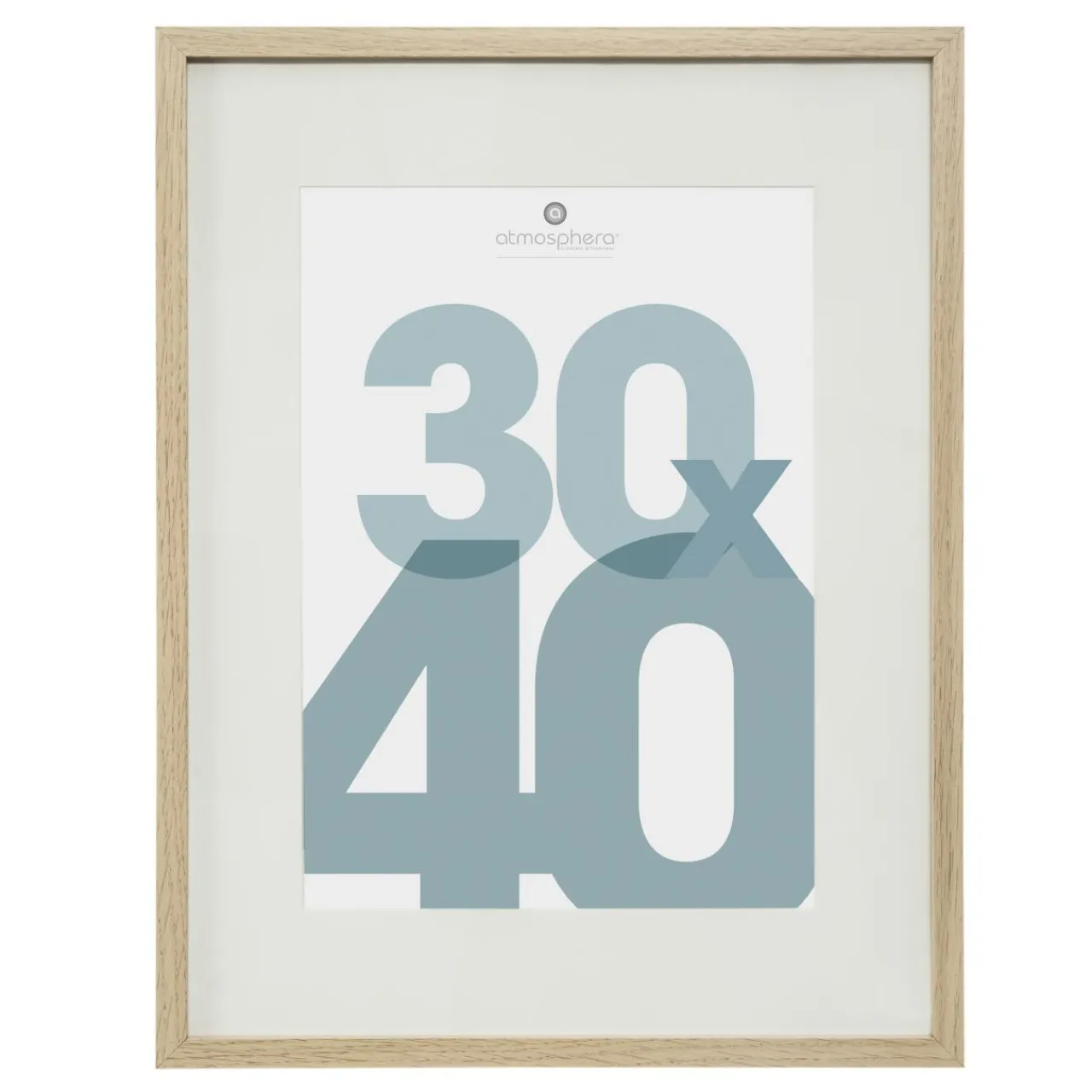 Toile, Cadre, Déco Murale|Atmosphera, cru017dateur d'intu017drieur Cadre photo bois mural (30 x 40 cm) Manu Naturel