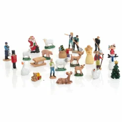Déco Et Objet De Noël|Feeric Lights & Christmas Calendrier de l'Avent Personnages pour village de noel Bleu
