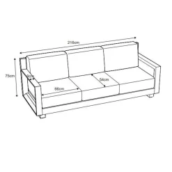 Canapé, Fauteuil Et Table Basse|MOBELLIA Canapé de jardin en aluminium 3 places Elba Blanc et beige Blanc - Beige