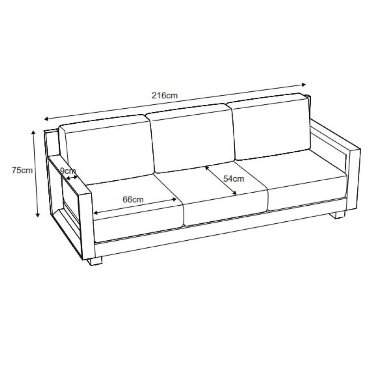 Canapé, Fauteuil Et Table Basse|MOBELLIA Canapé de jardin en aluminium 3 places Elba Blanc et taupe Blanc - Taupe
