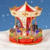 Village De Noël Lumineux|KAEMINGK Carrousel lumineux et musical à piles D'antan