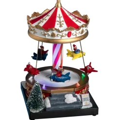 Village De Noël Lumineux|Feeric Lights & Christmas Carrousel lumineux et musical à piles Carrousel avions