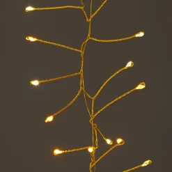 Guirlande Lumineuse|KAEMINGK Cascade lumineuse 1 m 600 Micro LED câble or 6 descentes Blanc chaud et chaud doré Bicolore Blanc chaud et chaud doré - Câble or