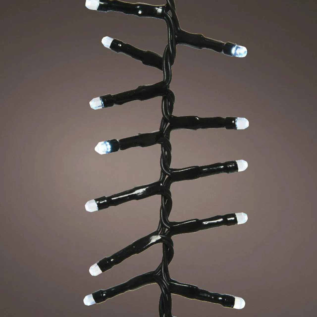 Guirlande Lumineuse|KAEMINGK Cascade lumineuse à piles 2 m 512 LED câble noir Durawise Blanc froid