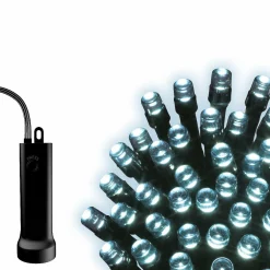 Guirlande Lumineuse|KAEMINGK Cascade lumineuse à piles 2 m 512 LED câble noir Durawise Blanc froid
