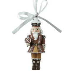 Décoration De Sapin|KAEMINGK Casse-noisette à suspendre (H10 cm) Nikolas en Pain dépices Marron