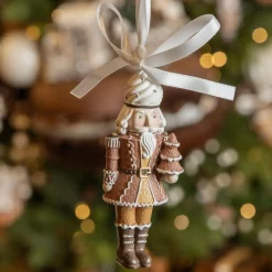 Décoration De Sapin|KAEMINGK Casse-noisette à suspendre (H10 cm) Klaus en Pain dépices Marron