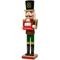 Père Noël, Animaux Et Personnage|KAEMINGK Casse-noisette en bois (H38 cm) Calendrier de l'avent Pailleté Multicolore