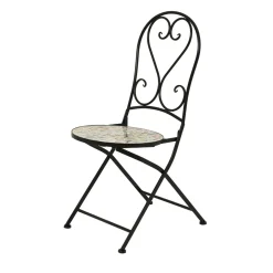 Chaise De Jardin|Salon De Balcon|EMINZA Chaise bistrot pliable en faïence Lisse Pastel Multicolore