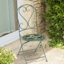 Chaise De Jardin|Salon De Balcon|#N/A Chaise de bistrot pliable Cancùn sauge Vert