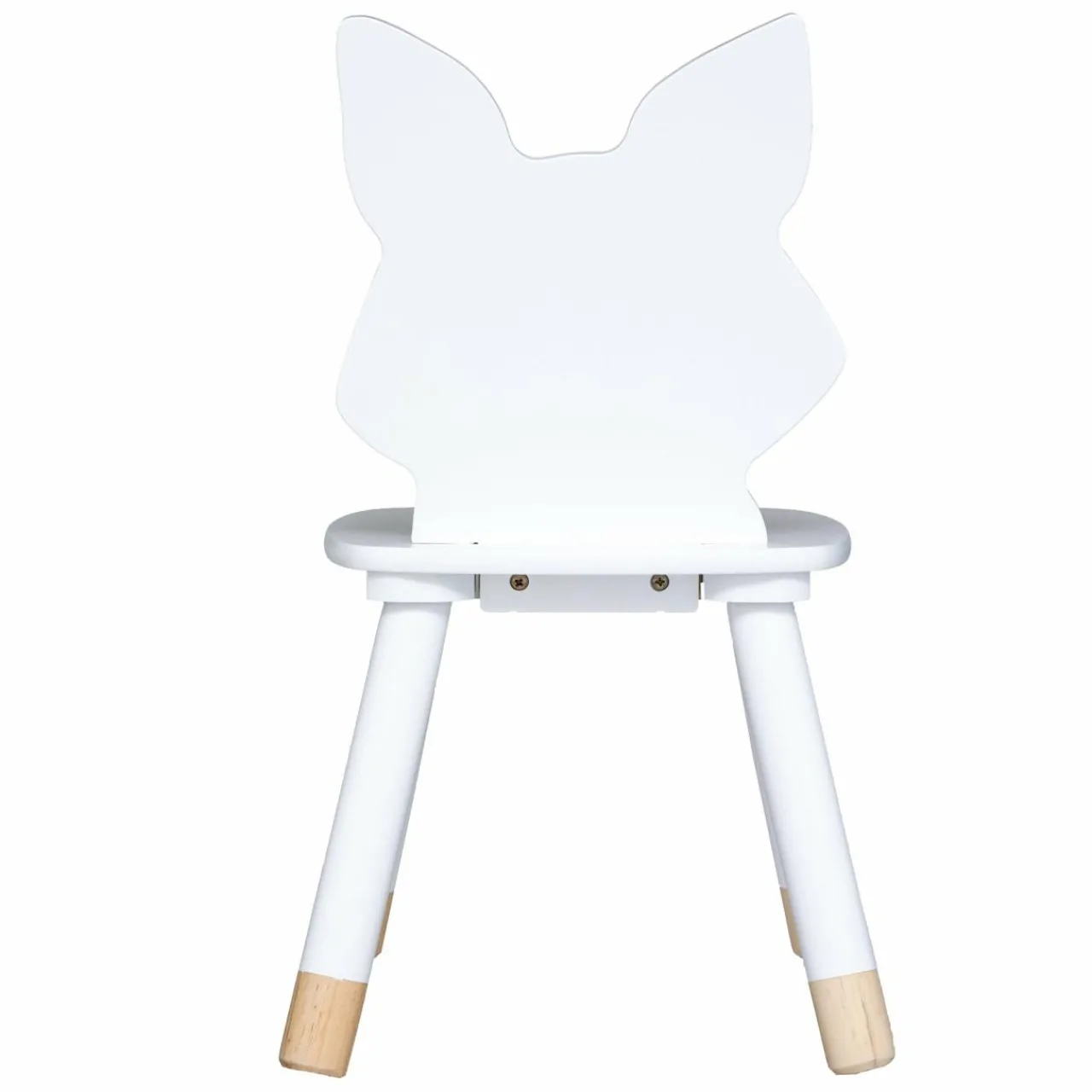 Petit Meuble Enfant|Atmosphera createur d'interieur for kids Chaise enfant bois (H52,5 cm) Douceur Renard he Blanc