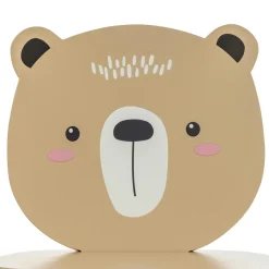 Petit Meuble Enfant|Atmosphera cru017dateur d'intu017drieur for kids Chaise enfant bois (H46 cm) Douceur Ourson Beige