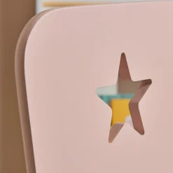 Petit Meuble Enfant|EMINZA Chaise enfant bois (H50 cm) Stars Rose