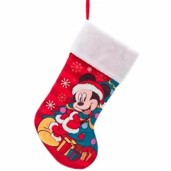 Bonnet, Chaussette Et Costume|Déco De Noël Disney|CHRISTMAS INSPIRATIONS Chaussette de Noël Disney (H45 cm) Mickey Sapin Rouge