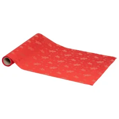 Nappe Et Chemin De Table|FEERIC LIGHTS Chemin de table (300 x 28 cm) Pain d'épice et doré Rouge