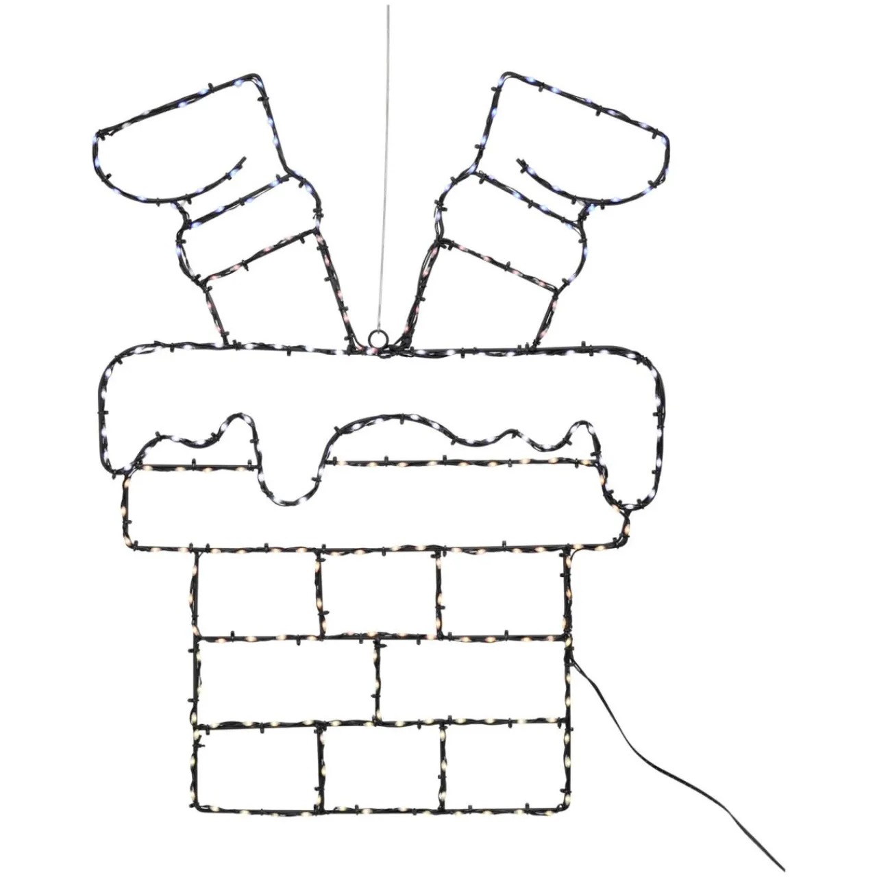 Déco Et Objet Lumineux|KOOPMAN Cheminée lumineuse 223 LED (H60 cm) Néon effet flash Multicolore