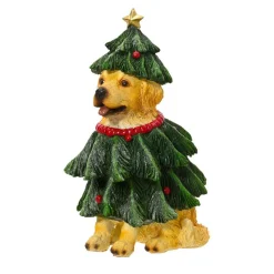 Père Noël, Animaux Et Personnage|KAEMINGK Chien décoratif (H24 cm) Labrador en sapin Vert