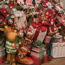 Père Noël, Animaux Et Personnage|KAEMINGK Chien de Noël déco (H51 cm) Archie Rouge