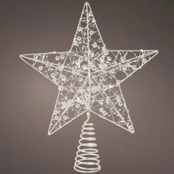 Cimier De Sapin|KAEMINGK Cimier de sapin lumineux Angie et blanc chaud Argent