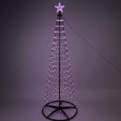 Personnage, Objet Grand Format|Déco Et Objet Lumineux|KOOPMAN Cône lumineux Digital 550 Micro Led (H300 cm) Twinkling Noir et Multicolore