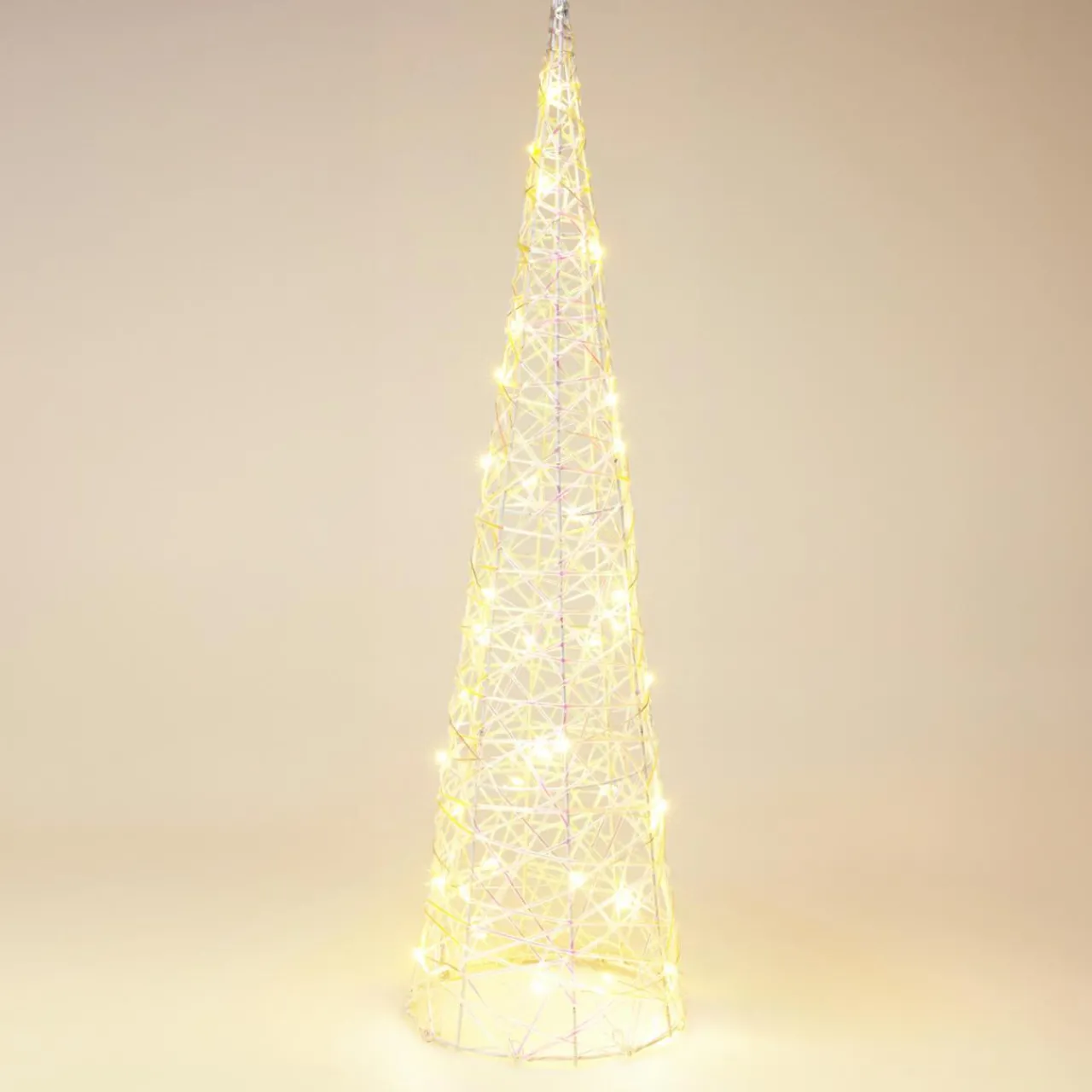 Déco Et Objet Lumineux|KOOPMAN Cône lumineux sur piles 30 micro LED (H60 cm) Éclats Blanc chaud