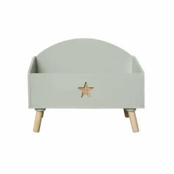 Petit Meuble Enfant|EMINZA Coffre à jouet ou enfant bois (H44 cm) Stars Vert