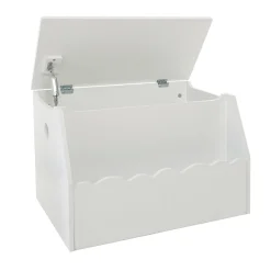 Petit Meuble Enfant|Atmosphera createur d'interieur for kids Coffre enfant bois (H38 cm) Evan Blanc