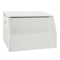 Petit Meuble Enfant|Atmosphera createur d'interieur for kids Coffre enfant bois (H38 cm) Evan Blanc