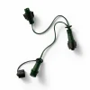 Accessoire Électrique|KAEMINGK Connecteur câble vert 3 guirlandes système LED Raccordable
