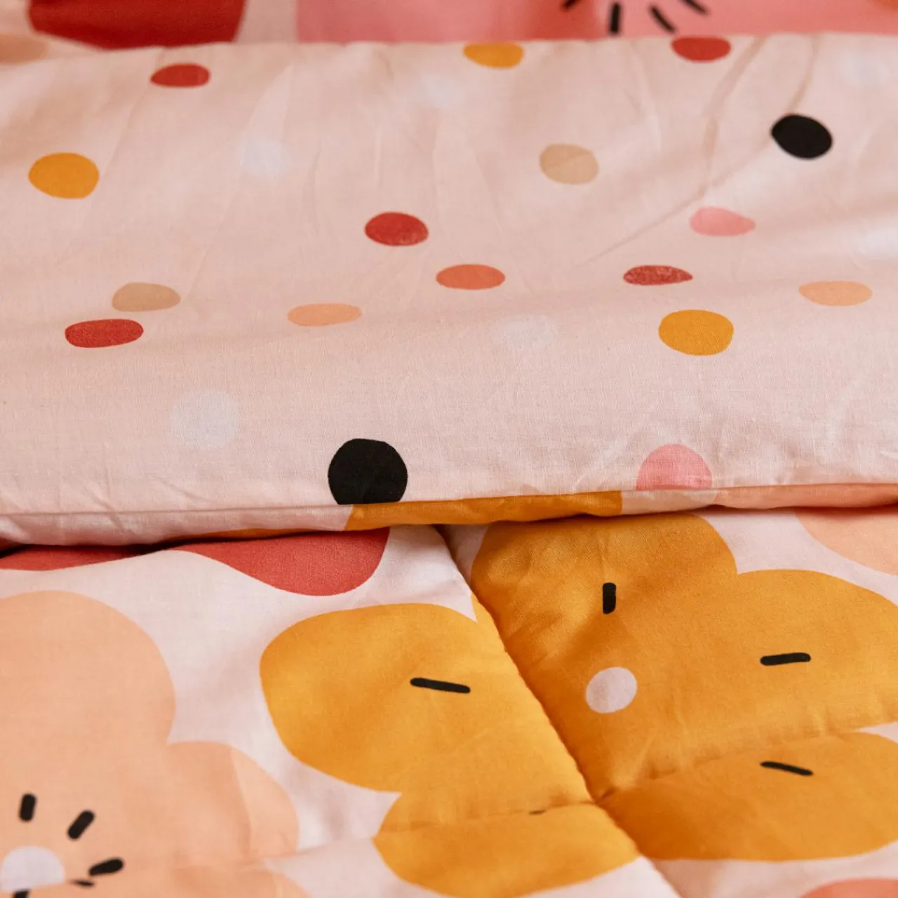 Linge De Lit Enfant|Linge De Lit Enfant|l'Effet Papillon Couette imprimée enfant coton (140 x 200 cm) Barbotine Multicolore