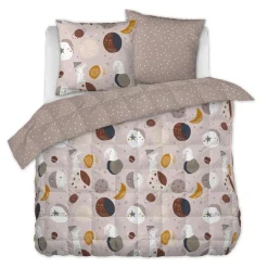 Linge De Lit Enfant|Linge De Lit Enfant|L'effet papillon Couette imprimée enfant coton et deux taies d'oreiller (200 x 200 cm) Sky Dream Rose