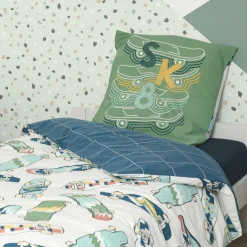 Linge De Lit Enfant|Linge De Lit Enfant|l'Effet Papillon Couette imprimée enfant coton (140 x 200 cm) California Bleu