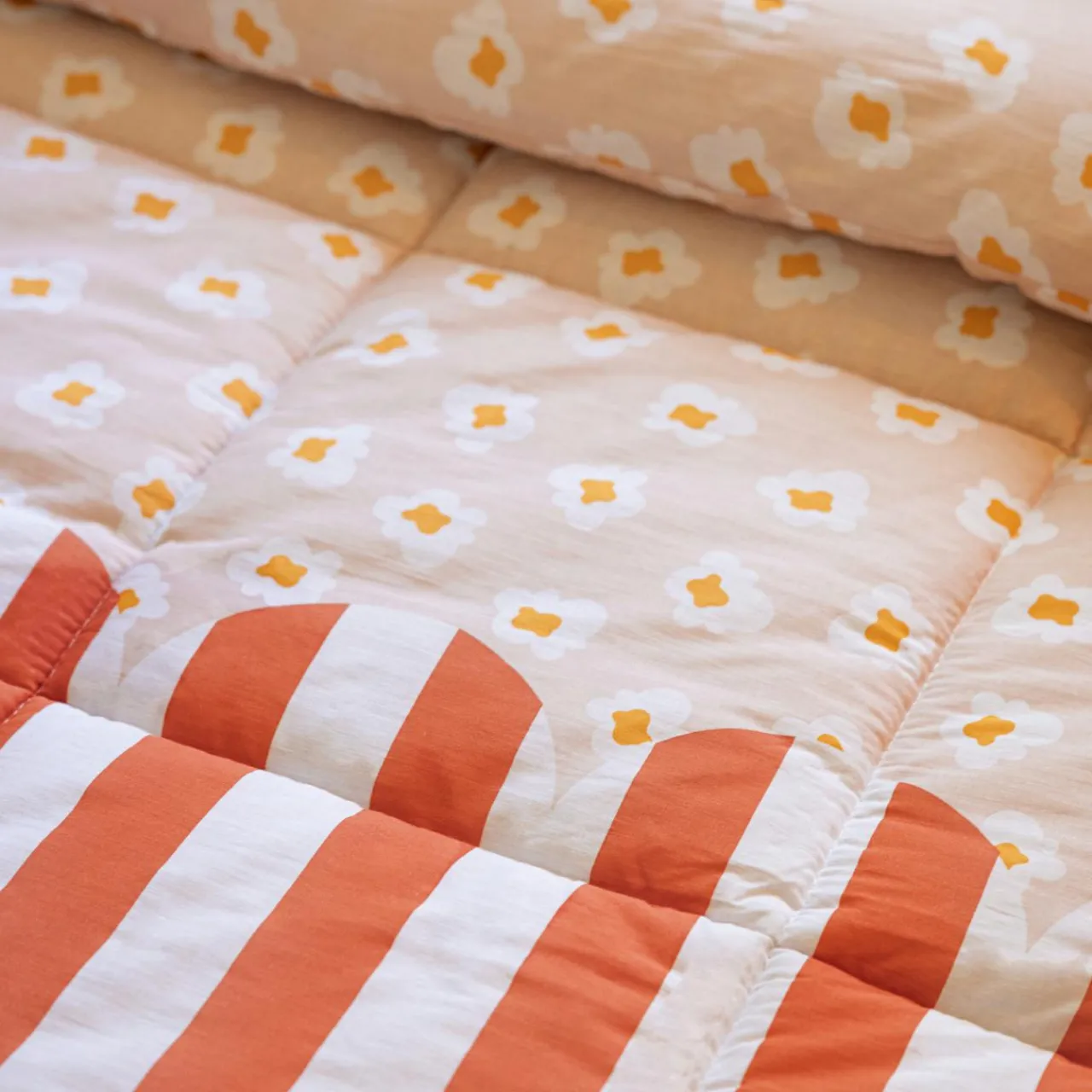 Linge De Lit Enfant|Linge De Lit Enfant|L'EFFET PAPILLON Couette imprimée enfant et une taie d'oreiller (140 x 200 cm) Fresh popcorn Rouge