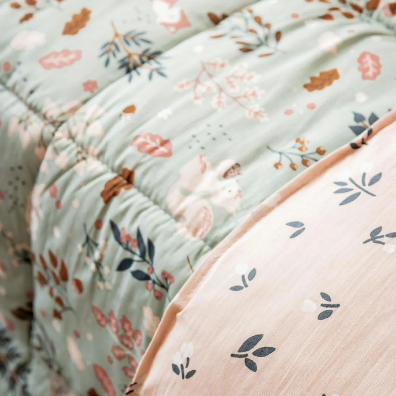 Linge De Lit Enfant|Linge De Lit Enfant|L'EFFET PAPILLON Couette imprimée enfant et sa taie d'oreiller (140 x 200 cm) Tamia Multicolore