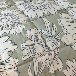 Couette, Oreiller, Traversin|EMINZA Couette imprimée et une taie d'oreiller coton (140 x 200 cm) Lara Vert