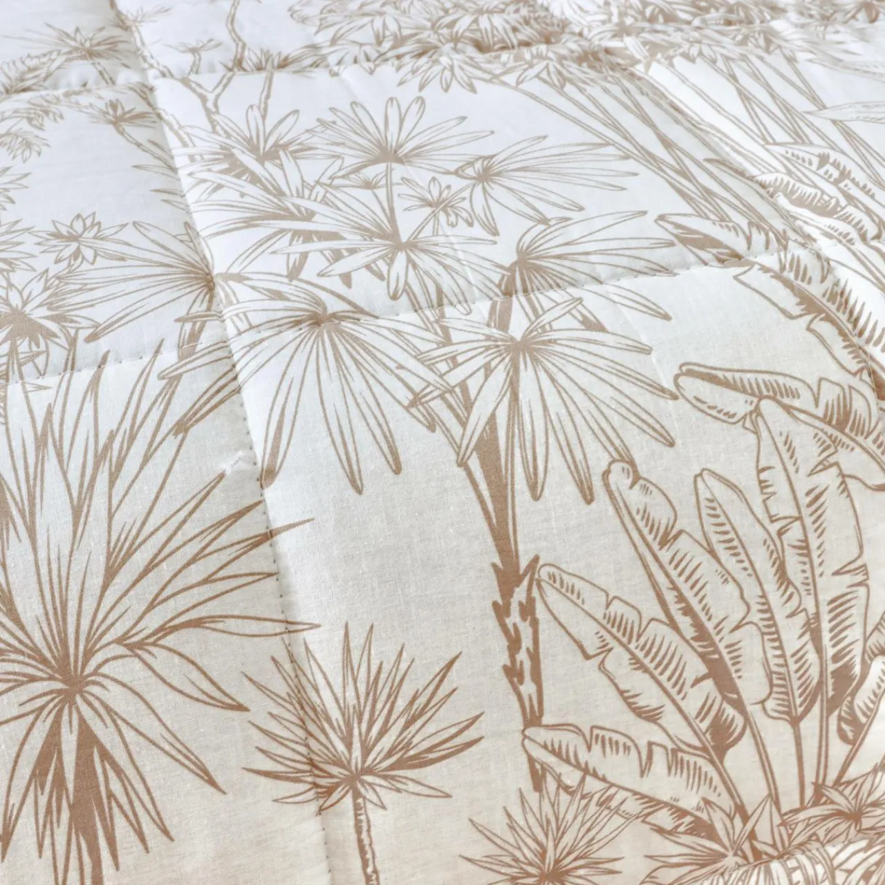 Couette, Oreiller, Traversin|EMINZA Couette imprimée et une taie d'oreiller en coton (140 x 200 cm) Lara Marron