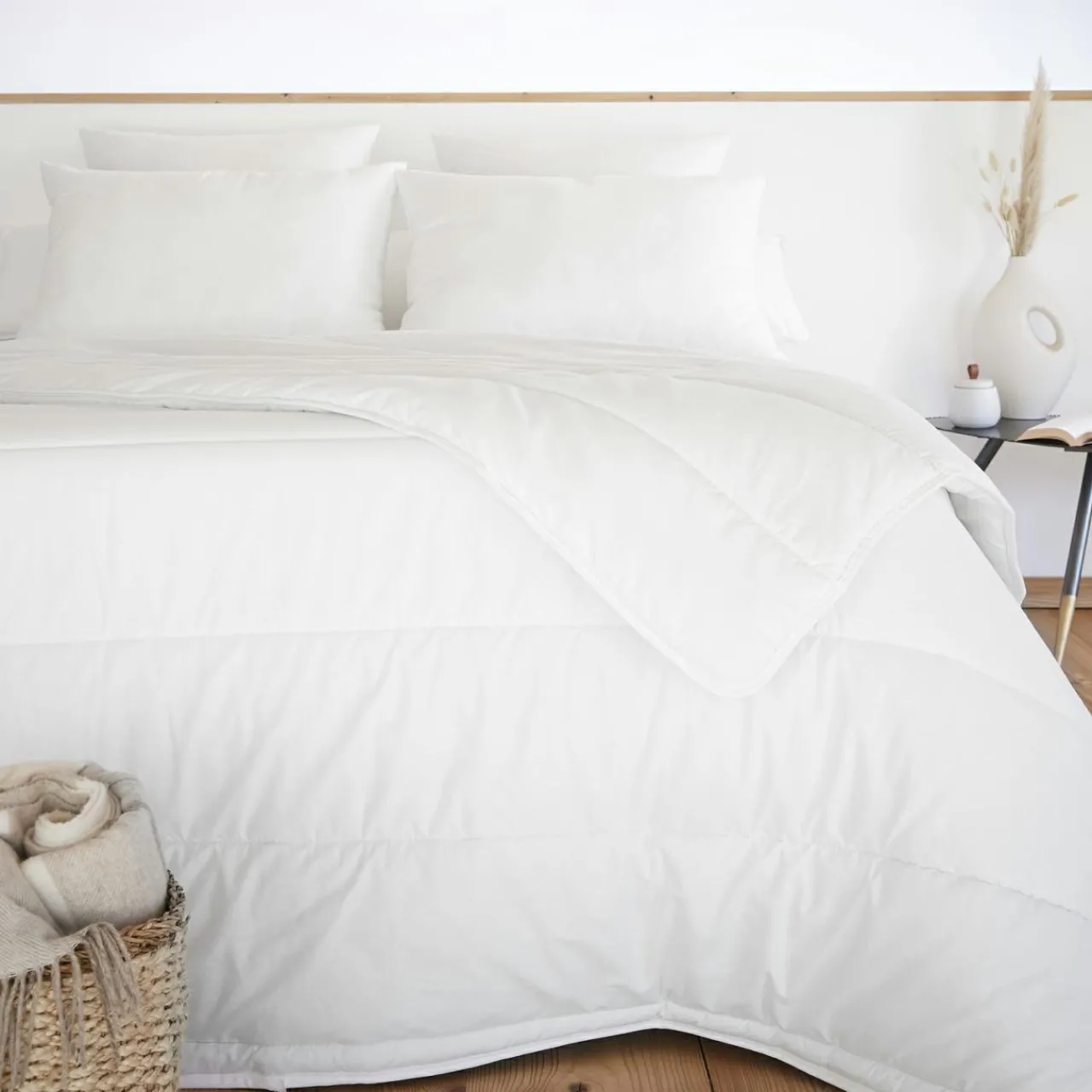 Couette, Oreiller, Traversin|L'effet papillon Couette tempérée coton anti acarien (140 x 200 cm) Celeste he Blanc