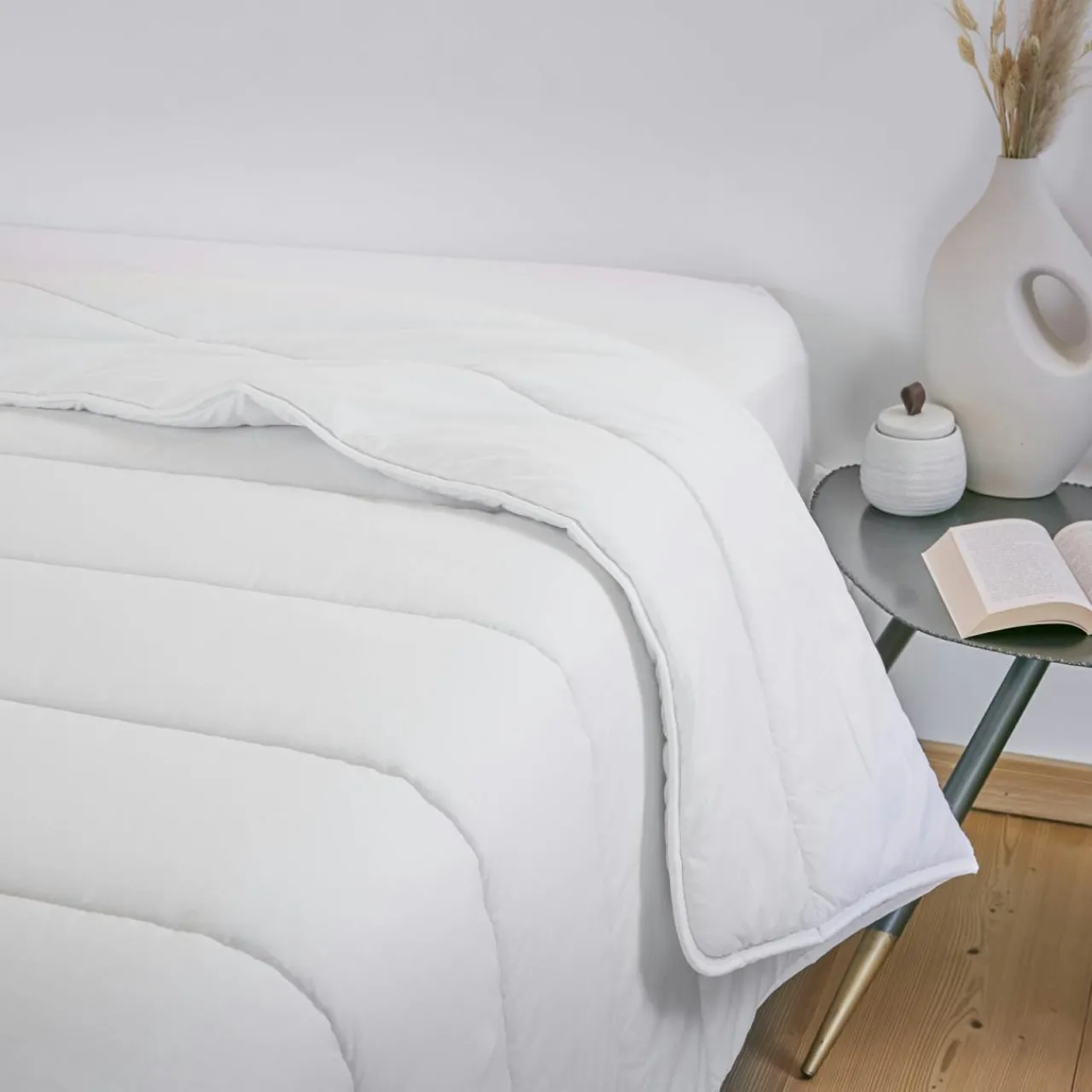 Couette, Oreiller, Traversin|L'effet papillon Couette tempérée coton anti acarien (140 x 200 cm) Celeste he Blanc